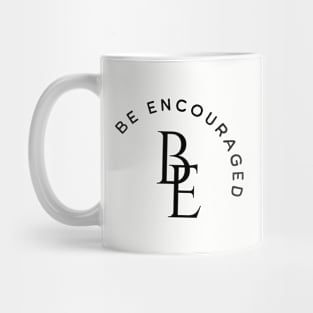 Be Encouraged - Black, Unisex Christian Cotton T-Shirt, Stylish Black Imagery, Trendy Spiritual Shirt, Christian Apparel, Comy, Soft Mug